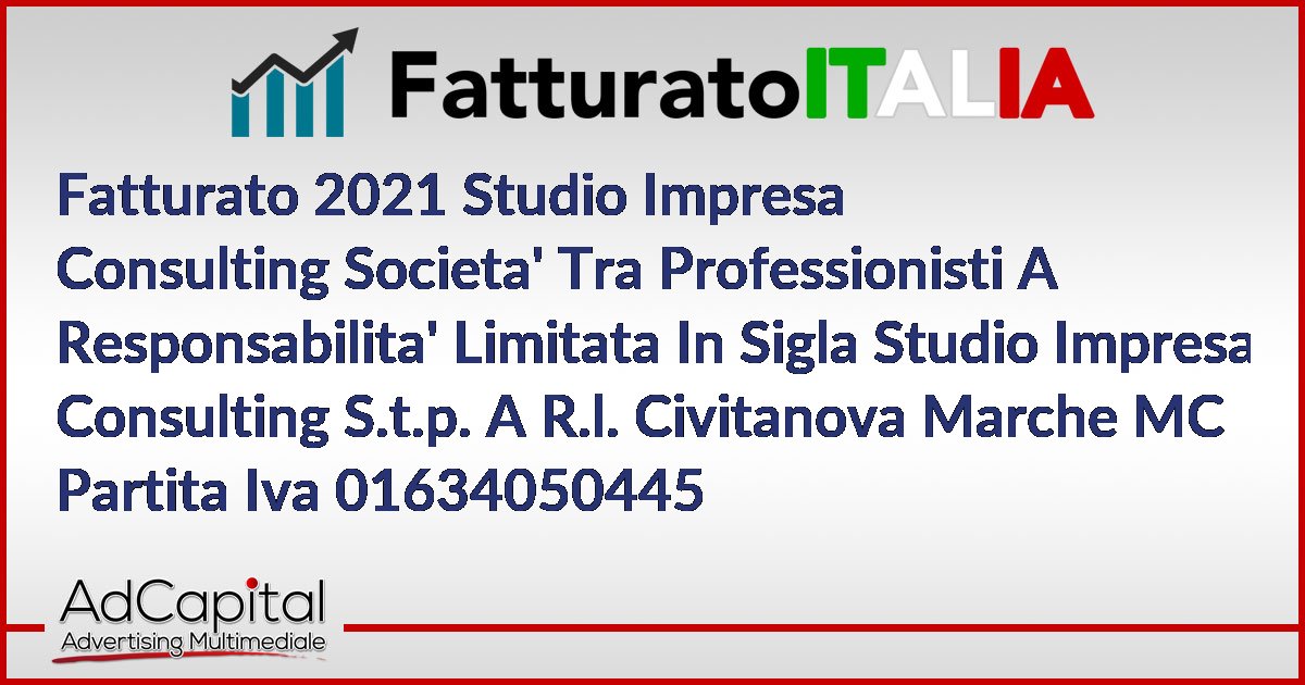 Fatturato Studio Impresa Consulting Societa Tra Professionisti A