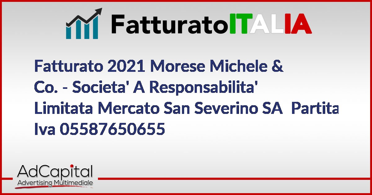 Fatturato Morese Michele Co. Societa A Responsabilita